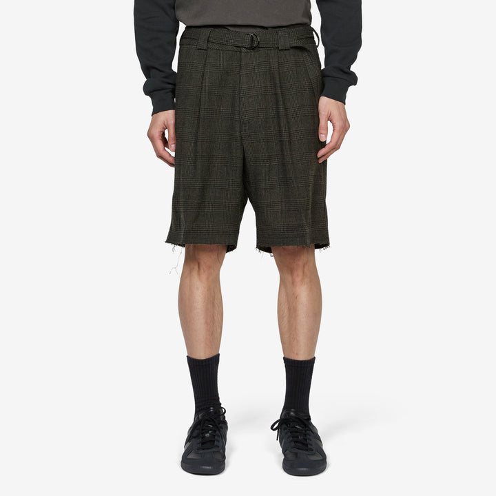 Cut Short Green | Black Plaid Front