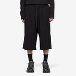 Pleated Shorts Back Pile Black