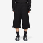 Pleated Shorts Back Pile Black