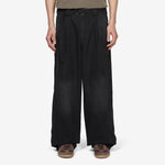 Pleated Work Pant Black Herringbone