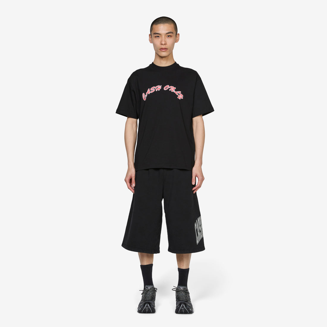 Grid Logo T-Shirt Black Tees