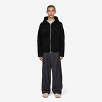 Knit Zip Hood Black