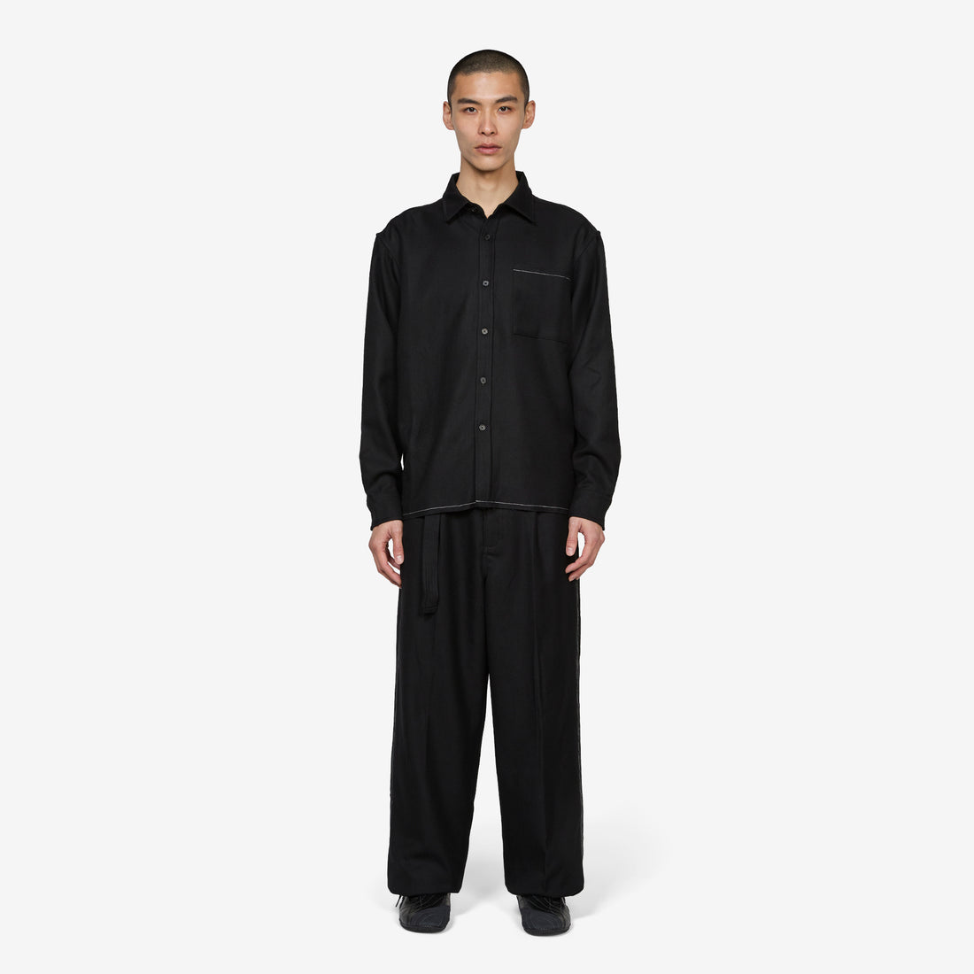 Hold Longsleeve Pocket Shirt Black | White Shirts