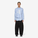 Printed Bib Shirt Blue