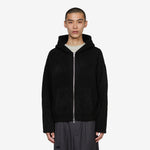 Knit Zip Hood Black