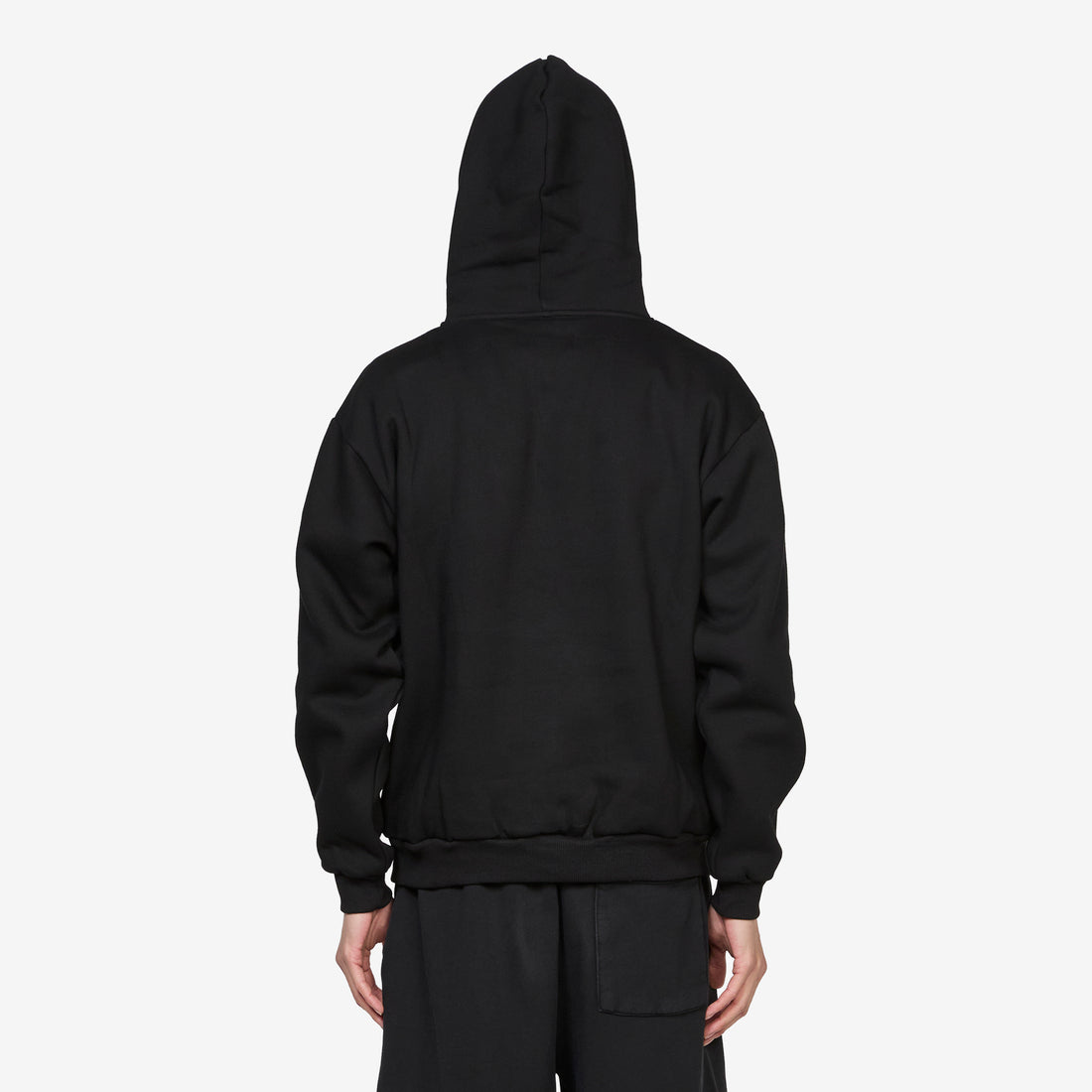 Grid Logo Pullover Hood Black Jumpers