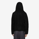 Knit Zip Hood Black