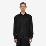 Hold Longsleeve Pocket Shirt Black | White