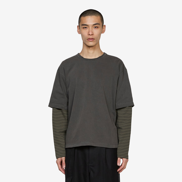 Dream Layer Longsleeve Charcoal Stripe Front