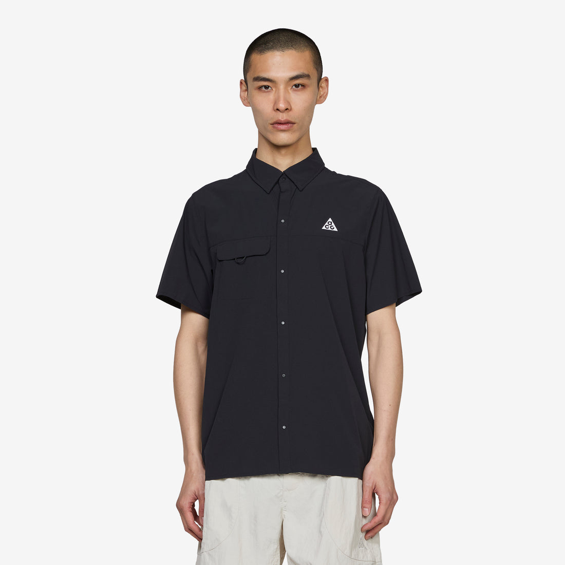 ACG 'Aireez' Button-Up Trail Running Top Black | Summit White Shirts