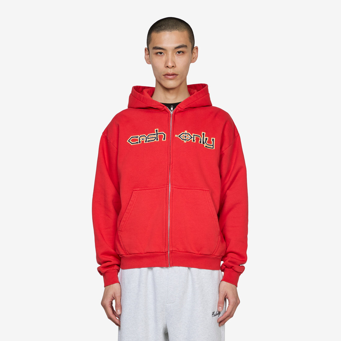 Protocol Zip-Thru Hood Washed Red Jumpers
