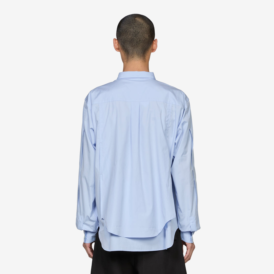 Printed Bib Shirt Blue Shirts