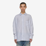 Soffia Longsleeve Round Tencel Shirt White | Navy