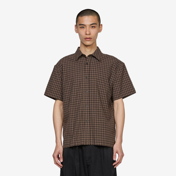 Hold Shirt Brown Check Front
