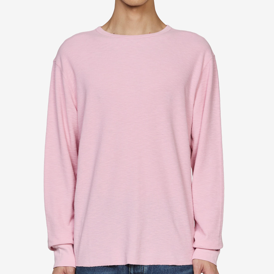 Waffle T-Shirt Longsleeve 690 Pink Tees