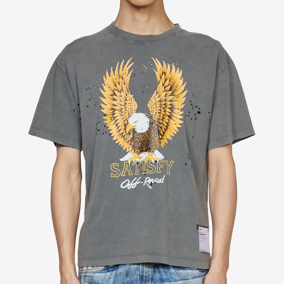 MothTech™ Eagle T-Shirt Faded Black Tees