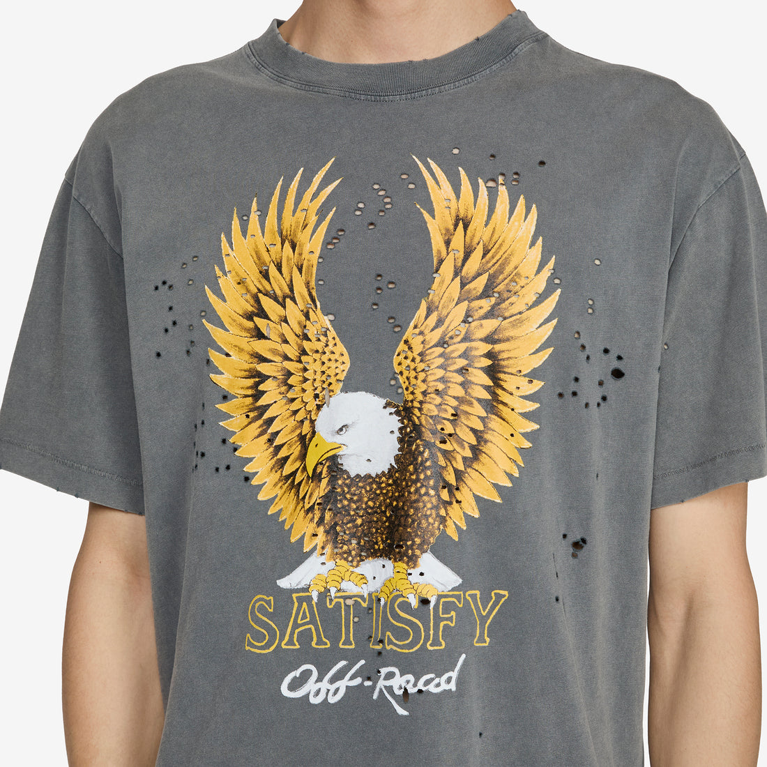 MothTech™ Eagle T-Shirt Faded Black Tees