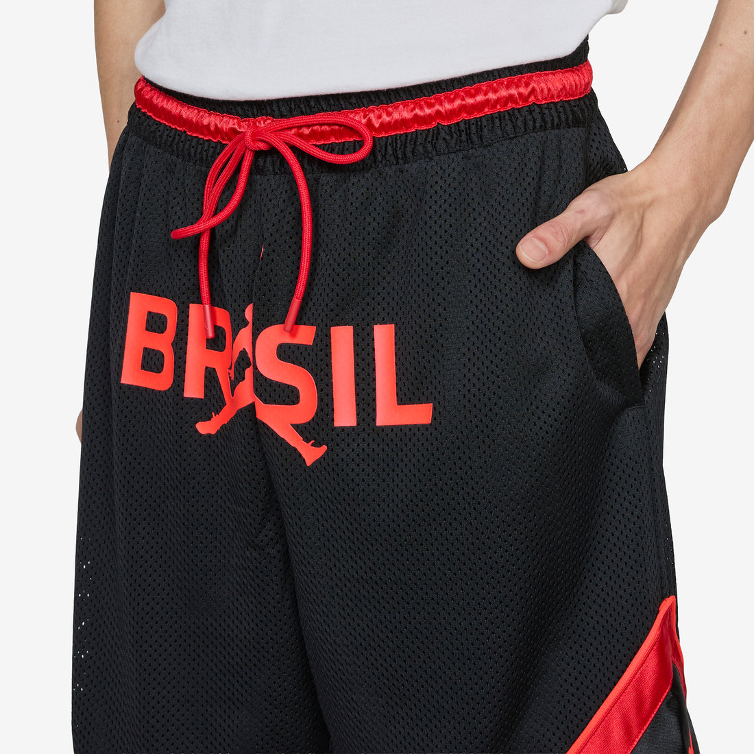 Diamond Shorts Black | University Red Shorts
