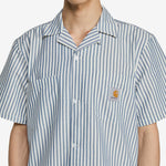 Leavel Shirt Leavel Stripe Blue River | Wax