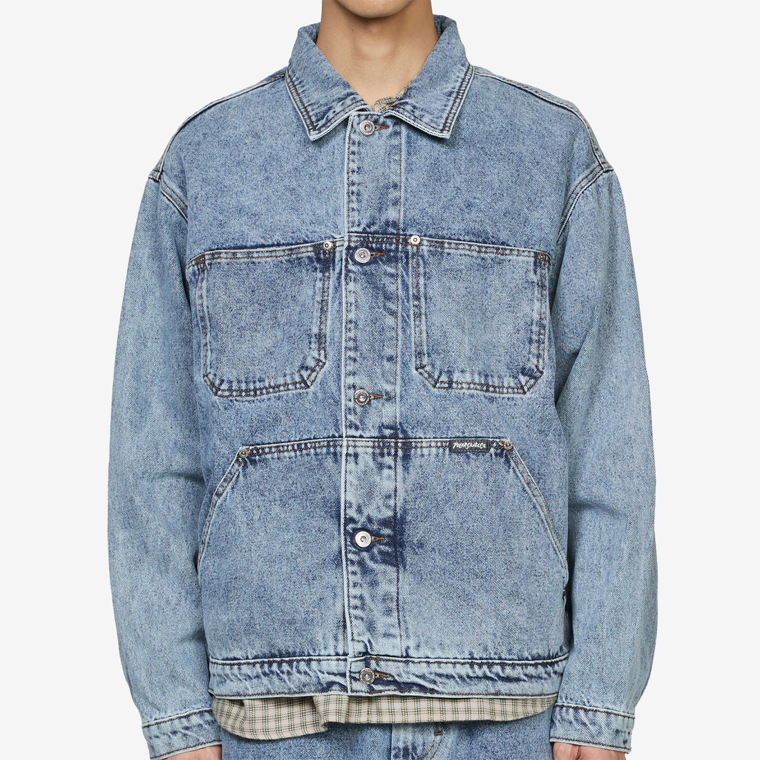 Patrik Jacket Heavy Washed Blue Jackets