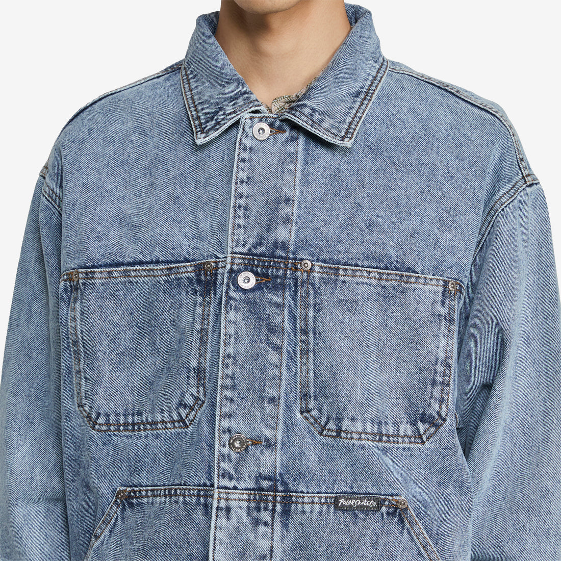 Patrik Jacket Heavy Washed Blue Jackets
