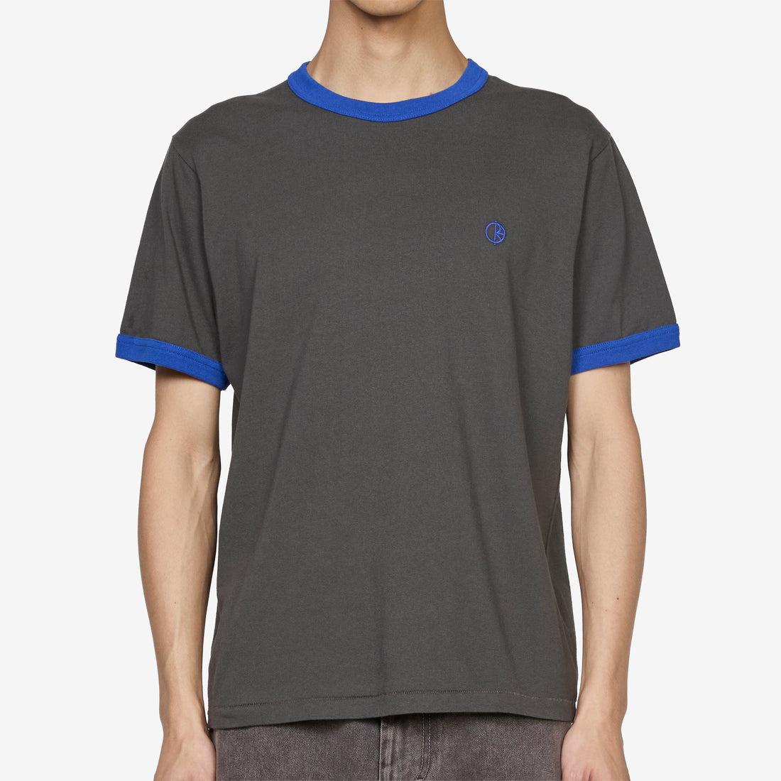 Ringer T-Shirt Dirty Black | Egyptian Blue Tees