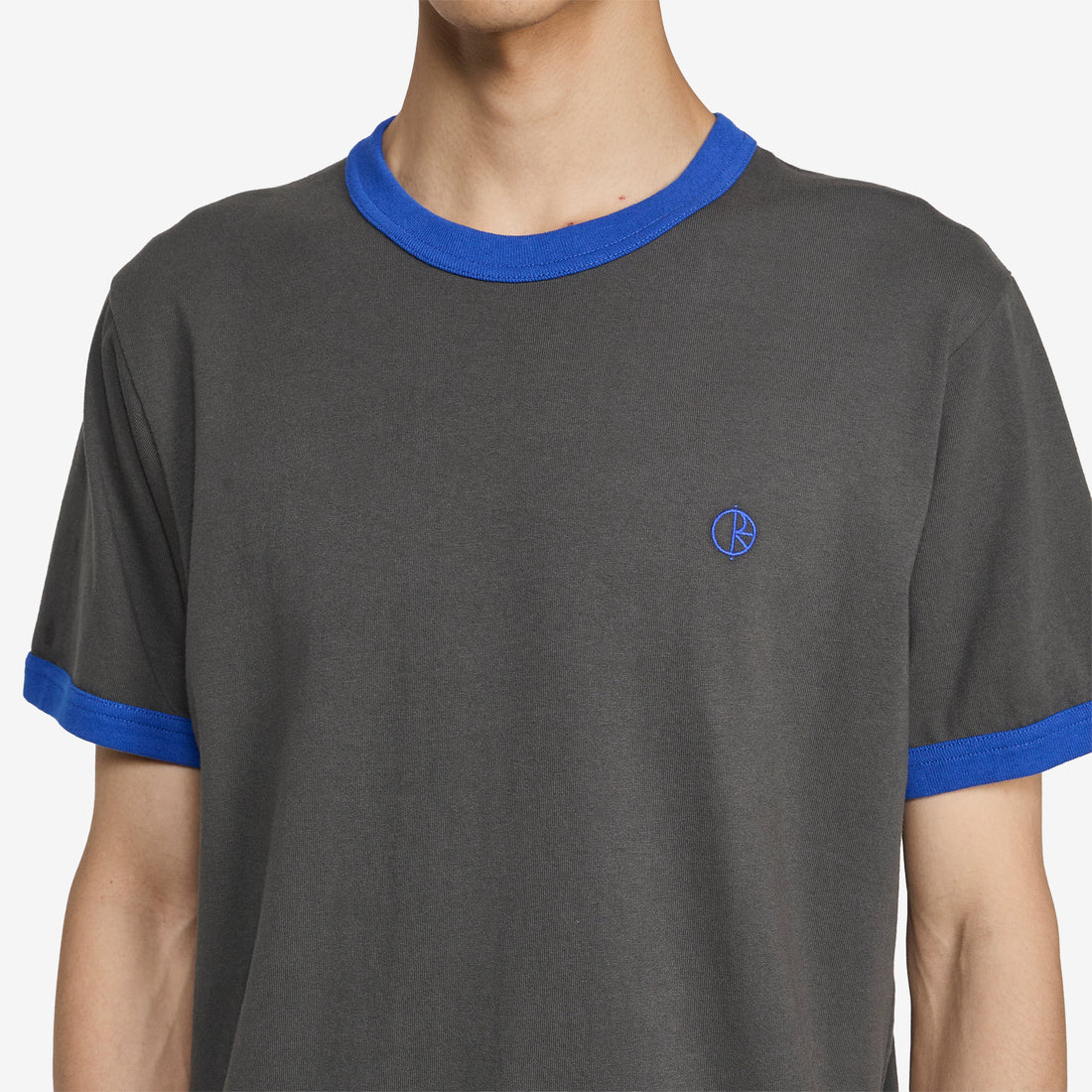 Ringer T-Shirt Dirty Black | Egyptian Blue Tees