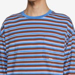 Stripe Longsleeve Pocket T-Shirt 210 Blue