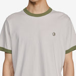 Ringer T-Shirt Pale Taupe | Army Green