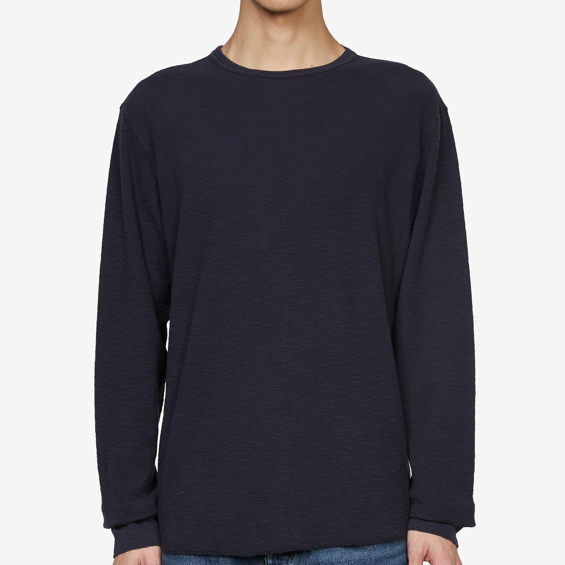 Waffle T-Shirt Longsleeve 200 Navy Tees