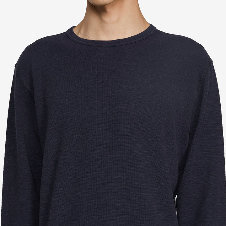 Waffle T-Shirt Longsleeve 200 Navy