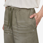 Plott Peached Light Cotton Twill Trouser Dusty Green