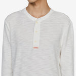 Textured Waffle-Knit Henley Shirt Nevis