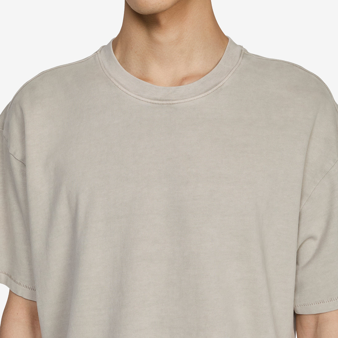 Boxy T-Shirt Garment Dye Vintage Khaki Tees