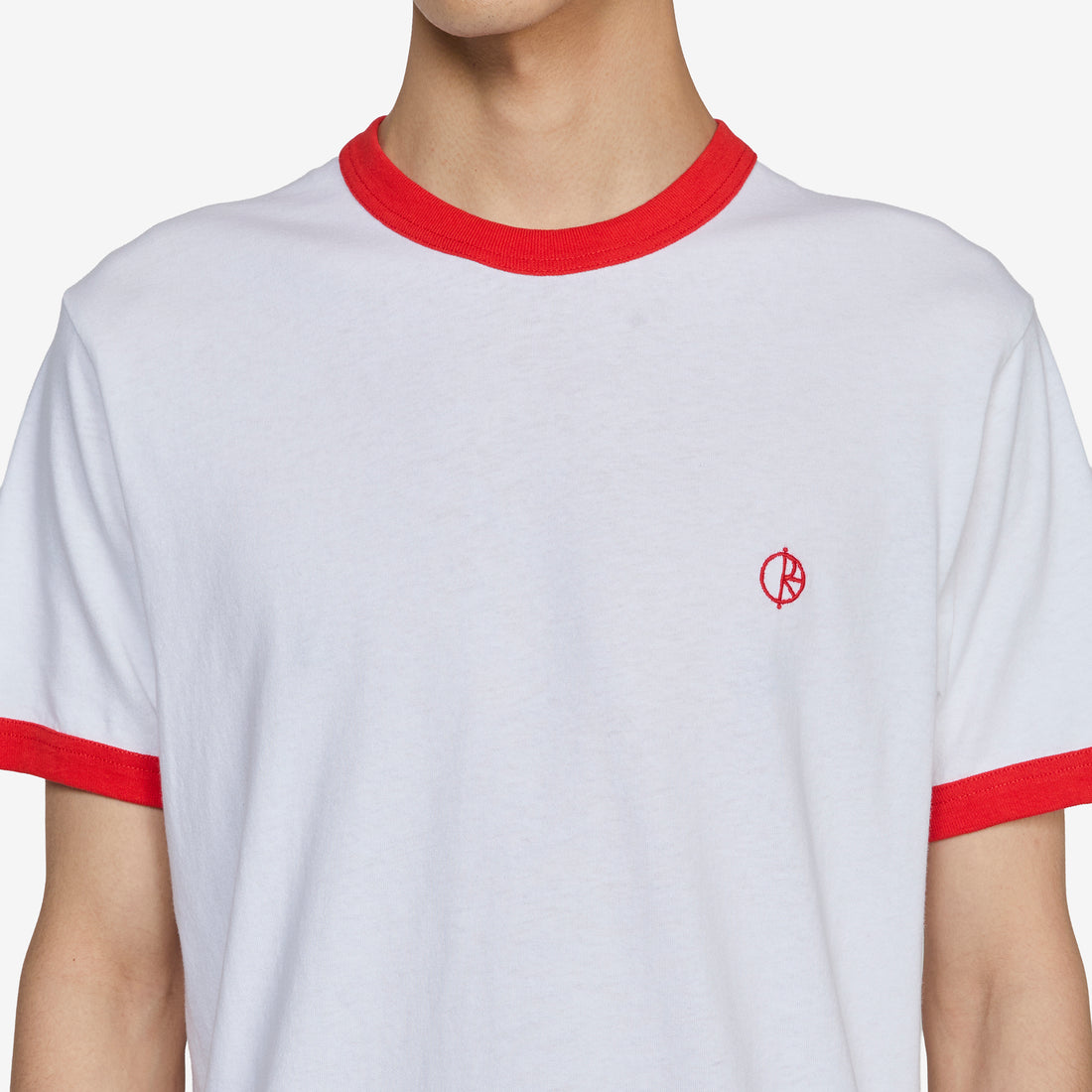 Ringer T-Shirt White | Red Tees