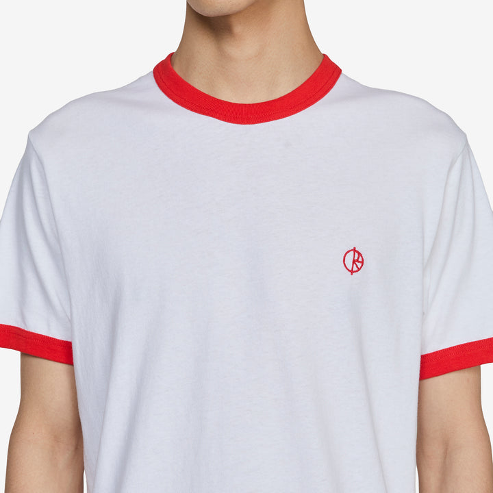 Ringer T-Shirt White | Red