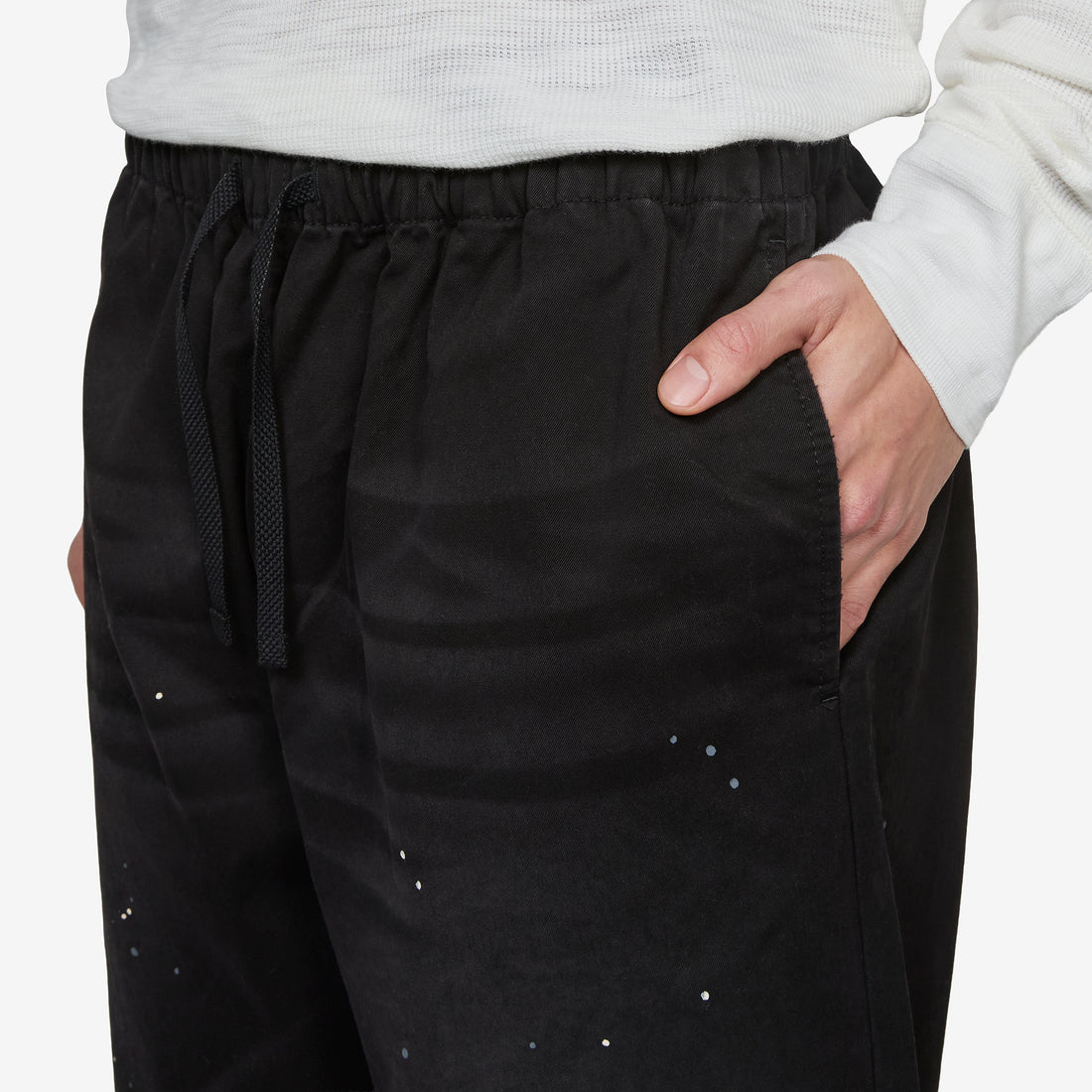 Plott Peached Light Cotton Twill Trouser Black Pants