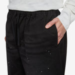 Plott Peached Light Cotton Twill Trouser Black