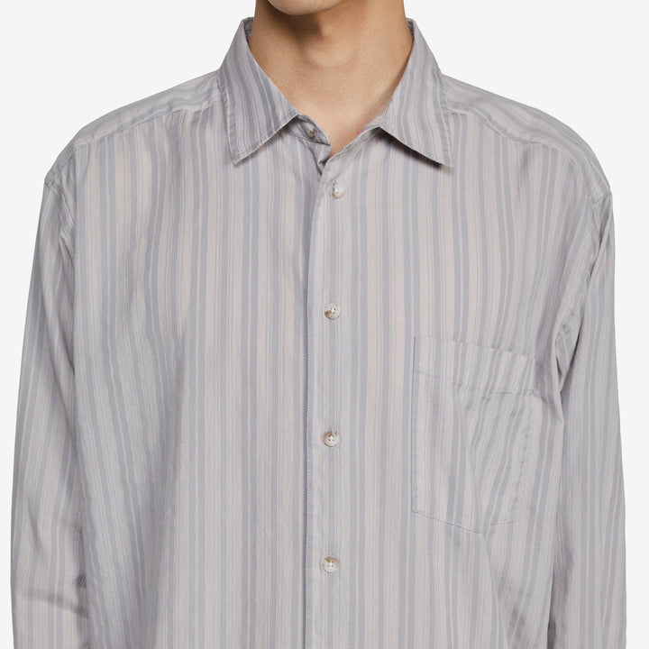 Bart Longsleeve Shirt Grey Stripe