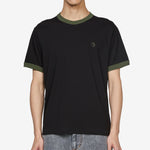 Ringer T-Shirt Black | Uniform Green