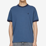 Ringer T-Shirt Grey Blue | Dark Blue