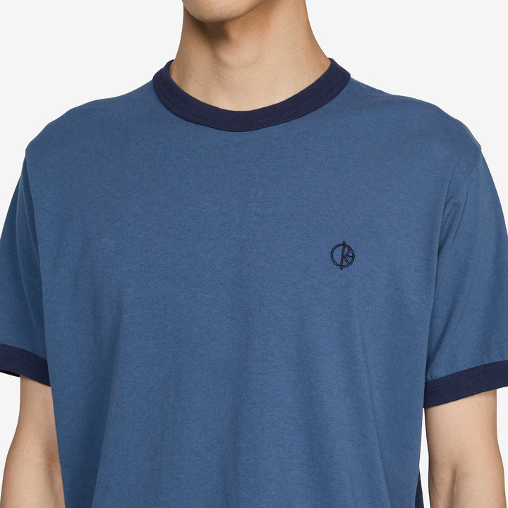 Ringer T-Shirt Grey Blue | Dark Blue