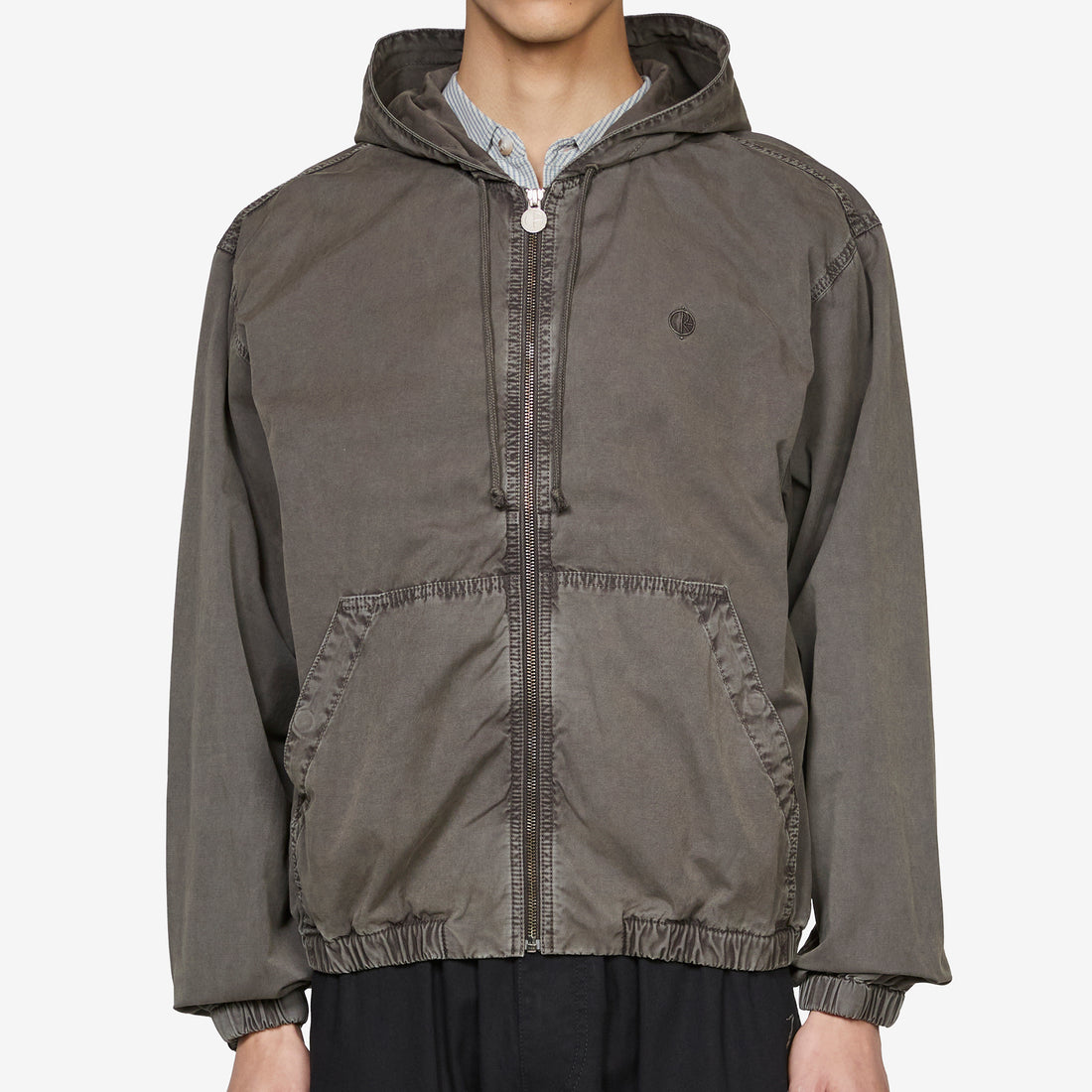 Hooded Nick Jacket Washed Grey Jumpers