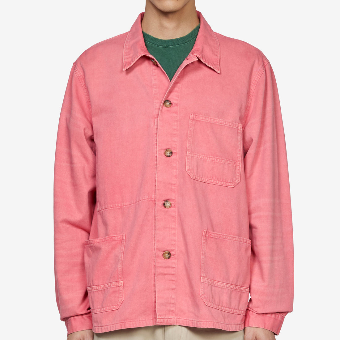 Montauk Chino Overshirt Faded Red Shirts