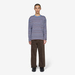 Stripe Longsleeve Pocket T-Shirt 210 Blue