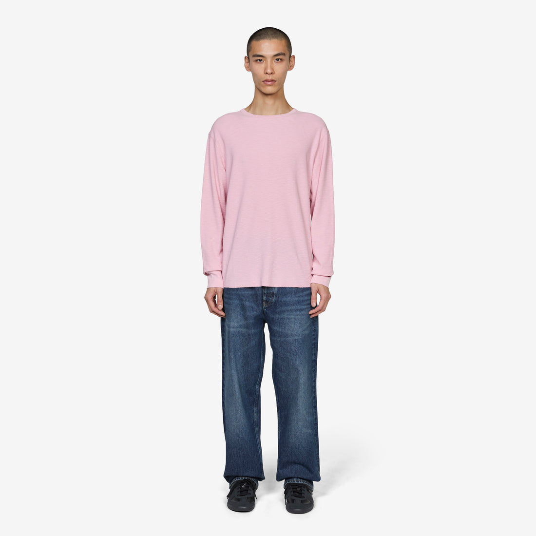 Waffle T-Shirt Longsleeve 690 Pink Tees