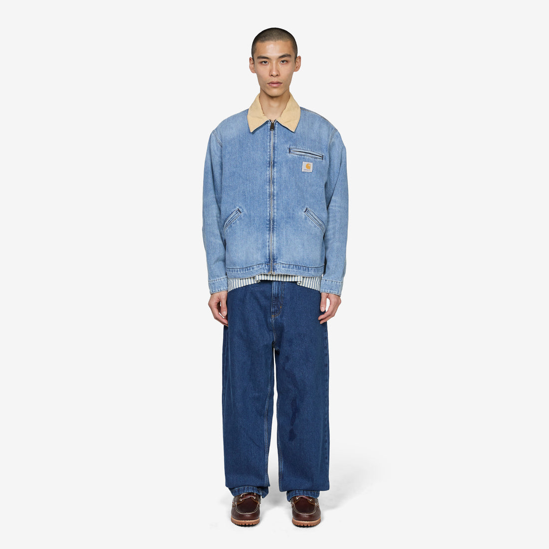 OG Detroit Jacket Blue | Dusty H Brown Burst Washed Jackets
