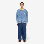 OG Detroit Jacket Blue | Dusty H Brown Burst Washed