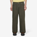 Loose Cut Cotton Ripstop Pants Washed Khaki