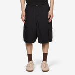 Cotton Ripstop Cargo Shorts Washed Black
